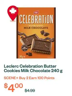 Voilà Leclerc Celebration Butter Cookies Milk Chocolate 240 g offer