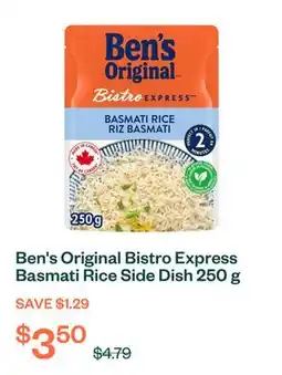 Voilà Ben's Original Bistro Express Basmati Rice Side Dish 250 g offer