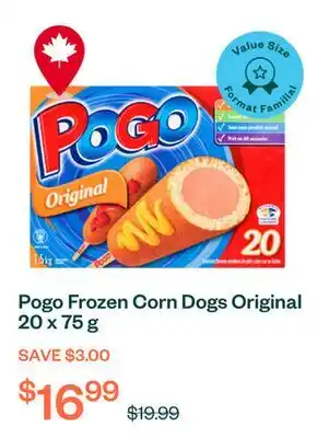 Voilà Pogo Frozen Corn Dogs Original 20 x 75 g offer