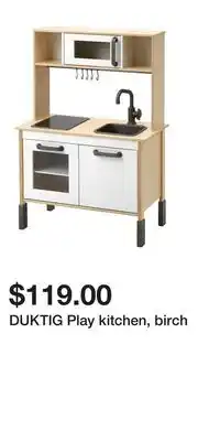 IKEA DUKTIG Play kitchen, birch offer