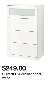 IKEA BRIMNES 4-drawer chest, white offer
