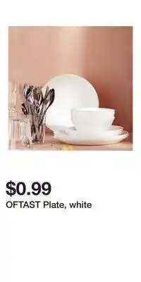 IKEA OFTAST Plate, white offer