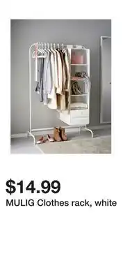 IKEA MULIG Clothes rack, white offer