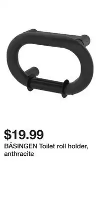 IKEA BÄSINGEN Toilet roll holder, anthracite offer