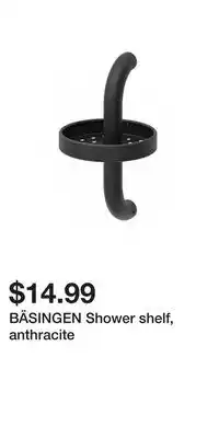 IKEA BÄSINGEN Shower shelf, anthracite offer