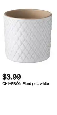 IKEA CHIAFRÖN Plant pot, white offer
