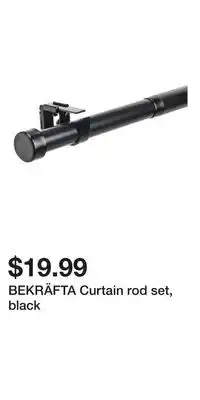 IKEA BEKRÄFTA Curtain rod set, black offer