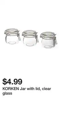 IKEA KORKEN Jar with lid, clear glass offer
