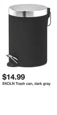IKEA EKOLN Trash can, dark gray offer