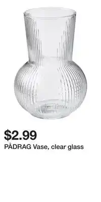 IKEA PÅDRAG Vase, clear glass offer