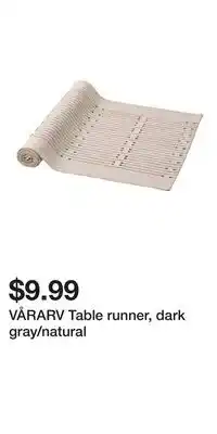 IKEA VÅRARV Table runner, dark gray/natural offer