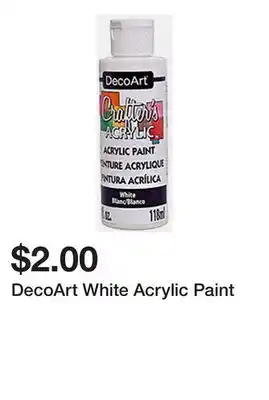 Dollarama DecoArt White Acrylic Paint offer