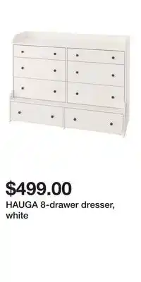 IKEA HAUGA 8-drawer dresser, white offer