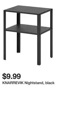 IKEA KNARREVIK Nightstand, black offer