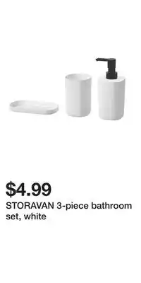 IKEA STORAVAN 3-piece bathroom set, white offer