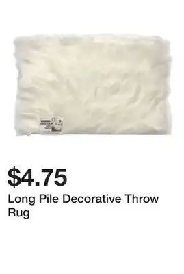 Dollarama Long Pile Decorative Throw Rug offer