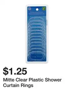 Dollarama Mitte Clear Plastic Shower Curtain Rings offer