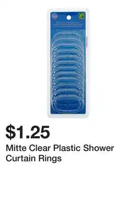 Dollarama Mitte Clear Plastic Shower Curtain Rings offer