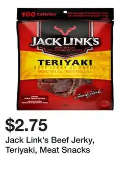 Dollarama Jack Link's Beef Jerky, Teriyaki, Meat Snacks offer