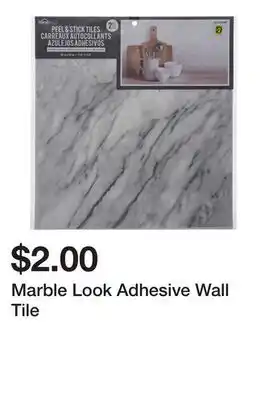 Dollarama Marble Look Adhesive Wall Tile offer