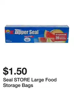 Dollarama Seal STORE Large Food Storage Bags offer