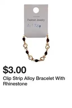 Dollarama Clip Strip Alloy Bracelet With Rhinestone offer