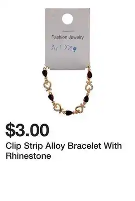 Dollarama Clip Strip Alloy Bracelet With Rhinestone offer