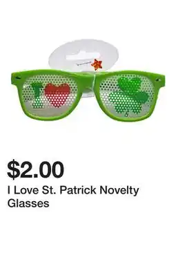 Dollarama I Love St. Patrick Novelty Glasses offer