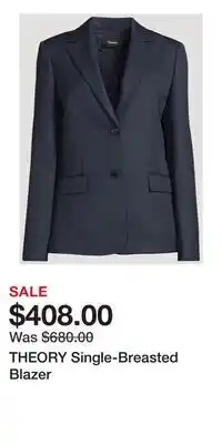 Holt Renfrew THEORY Single-Breasted Blazer offer
