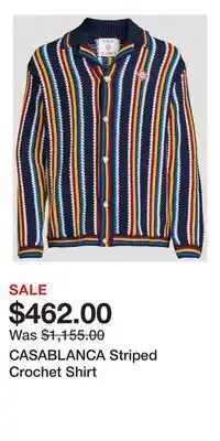 Holt Renfrew CASABLANCA Striped Crochet Shirt offer