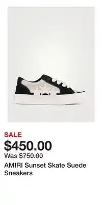 Holt Renfrew AMIRI Sunset Skate Suede Sneakers offer