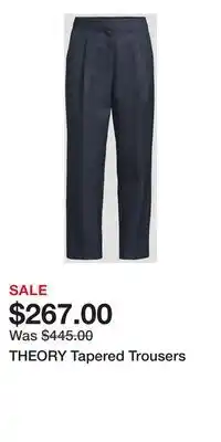 Holt Renfrew THEORY Tapered Trousers offer