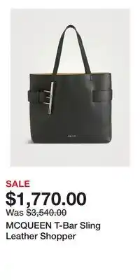 Holt Renfrew MCQUEEN T-Bar Sling Leather Shopper offer