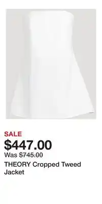 Holt Renfrew THEORY Cropped Tweed Jacket offer