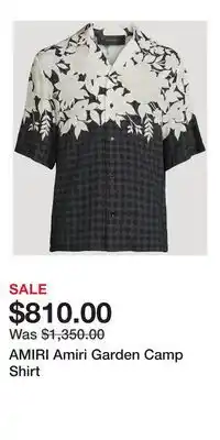 Holt Renfrew AMIRI Amiri Garden Camp Shirt offer