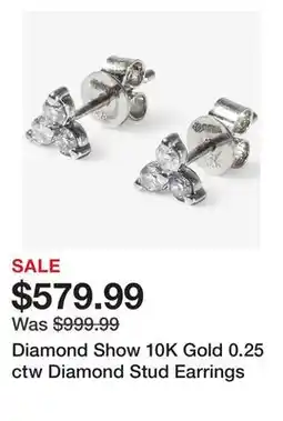 TSC Stores Diamond Show 10K Gold 0.25 ctw Diamond Stud Earrings offer