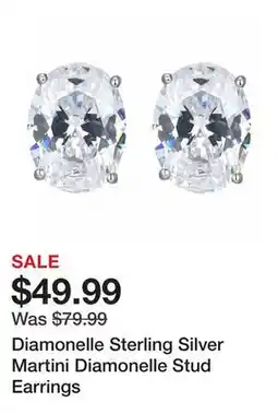 TSC Stores Diamonelle Sterling Silver Martini Diamonelle Stud Earrings offer