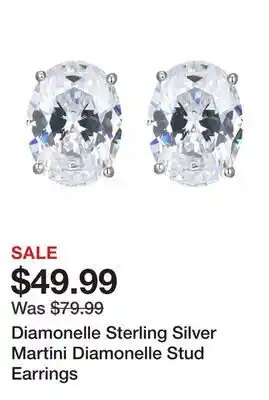 TSC Stores Diamonelle Sterling Silver Martini Diamonelle Stud Earrings offer