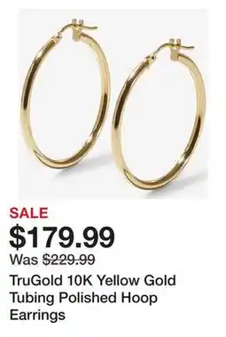 TSC Stores TruGold 10K Yellow Gold Tubing Polished Hoop Earrings offer