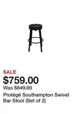 TSC Stores Protégé Southampton Swivel Bar Stool (Set of 2) offer