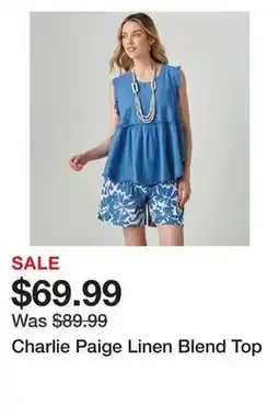 TSC Stores Charlie Paige Linen Blend Top offer