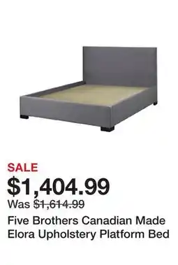 TSC Stores Five Brothers Canadian Made Elora Upholstery Platform Bed offer