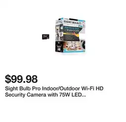 TSC Stores Sight Bulb Pro Indoor/Outdoor Wi-Fi HD Security Camera with 75W LED Light and 64GB SD Card offer