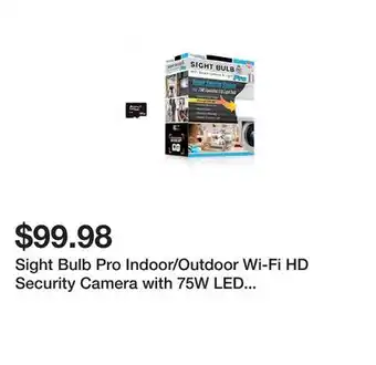 TSC Stores Sight Bulb Pro Indoor/Outdoor Wi-Fi HD Security Camera with 75W LED Light and 64GB SD Card offer