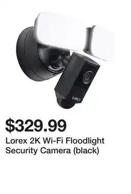 TSC Stores Lorex 2K Wi-Fi Floodlight Security Camera (black) offer