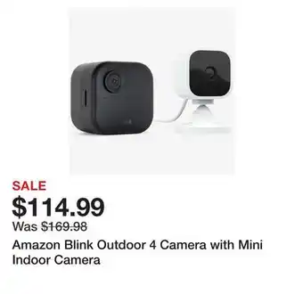 TSC Stores Amazon Blink Outdoor 4 Camera with Mini Indoor Camera offer