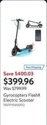 Walmart Gyrocopters FlashX Electric Scooter offer