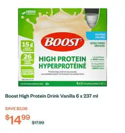 Voilà Boost High Protein Drink Vanilla 6 x 237 ml offer