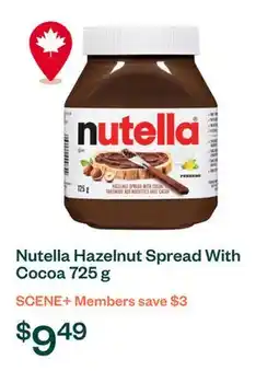 Voilà Nutella Hazelnut Spread With Cocoa 725 g offer