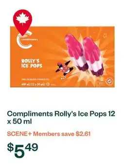 Voilà Compliments Rolly's Ice Pops 12 x 50 ml offer